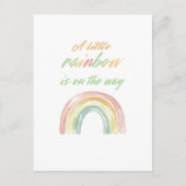 Boho Watercolor Babydusche Einladung Postkarte (Vorderseite)