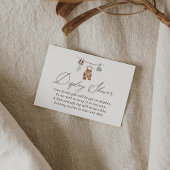 Boho Watercolor Babykleideraum-Dusche Begleitkarte