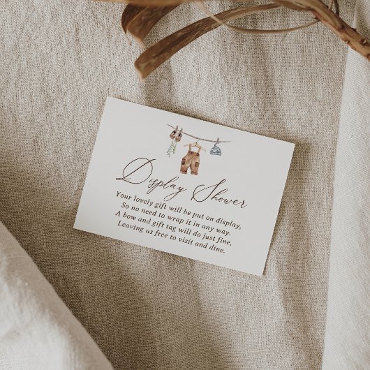 Boho Watercolor Babykleideraum-Dusche Begleitkarte