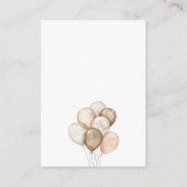 Boho Watercolor Ballon Babydusche Windelwanne Wind Begleitkarte (Rückseite)