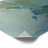 Boho Watercolor Beach House Art Poster (Ecke)