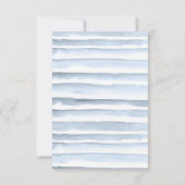 Boho Watercolor Beach Wedding Meal Choice RSVP Karte (Rückseite)