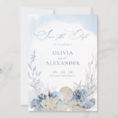 Boho Watercolor Beach Wedding Photo Save The Date (Vorderseite)