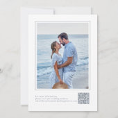 Boho Watercolor Beach Wedding Photo Save The Date (Rückseite)