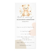 Boho Watercolor Bear Babysitter Service Werbekarte (Vorne)