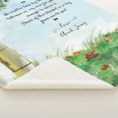 Boho Watercolor Birch Tree Custom Message Sherpadecke (3/4)