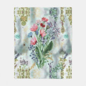 Boho Watercolor Blanket - Dreamy Pastel Throw Fleecedecke (Vorderseite)