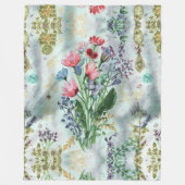 Boho Watercolor Blanket - Dreamy Pastel Throw Fleecedecke (Vorderseite)
