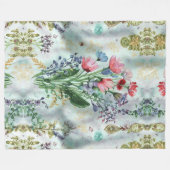 Boho Watercolor Blanket - Dreamy Pastel Throw Fleecedecke (Vorderseite (Horizontal))