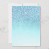 Boho Watercolor Blue Baby Shoes Blumenjungen Baby Einladung (Rückseite)