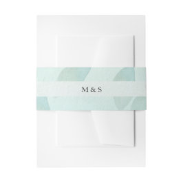 Boho Watercolor Blue Personalisiert Einladungsbanderole