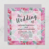Boho Watercolor Blues Blush Pink Wedding (Vorne/Hinten)