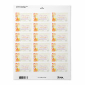 Boho Watercolor Blume Abschluss-Adresse Adressaufkleber (Vorne)