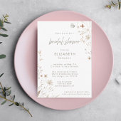 Boho Watercolor Blume Brautparty Einladung