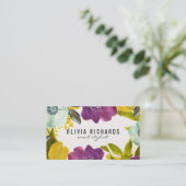 Boho Watercolor-Blume | florale Visitenkarte (Stehend Vorderseite)