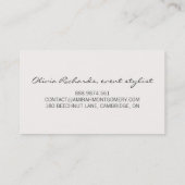 Boho Watercolor-Blume | florale Visitenkarte (Rückseite)