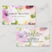 Boho Watercolor-Blume | florale Visitenkarte II (Vorne/Hinten)