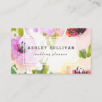 Boho Watercolor-Blume | florale Visitenkarte II