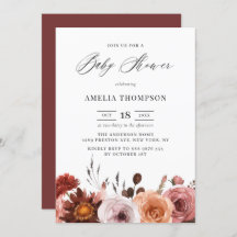 Boho Watercolor Blume Garland Fall Kinderdusche