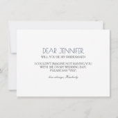 Boho Watercolor-Blume - Werden Sie meine Bridesmai Einladung (Rückseite)