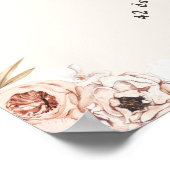 Boho Watercolor Blumenstrauß Brautparty Willkommen Poster (Ecke)