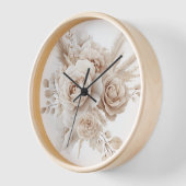 Boho Watercolor Blumenuhr - elegant & zeitlos Uhr (Winkel)