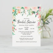 Boho Watercolor Brautparty Einladung (Stehend Vorderseite)