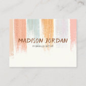 Boho Watercolor Brush Strokes Terminkarte (Rückseite)