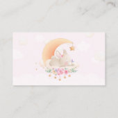 Boho Watercolor Bunny Baby Dusche Windeln Windeln Begleitkarte (Rückseite)
