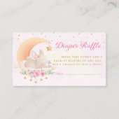 Boho Watercolor Bunny Baby Dusche Windeln Windeln Begleitkarte (Vorderseite)