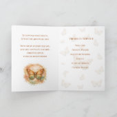 Boho Watercolor Butterfly Funeral Program Template Karte (Innenseite)