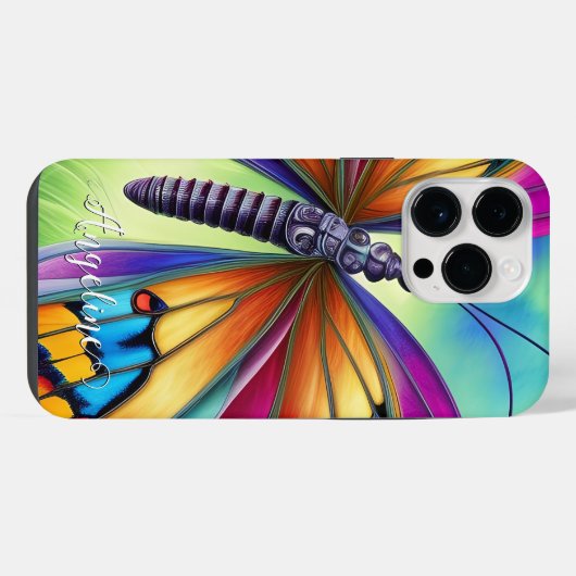 Boho Watercolor Butterfly iPhone Hülle (Rückseite (Horizontal))