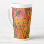 Boho Watercolor Cats - Earthy Feline Art (2) Milchtasse (Linke Ecke)