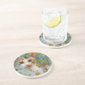 Boho Watercolor Cats - Earthy Feline Art (3) Getränkeuntersetzer (Seite)