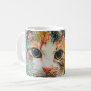 Boho Watercolor Cats - Earthy Feline Art (3) Kaffeetasse