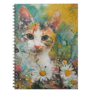 Boho Watercolor Cats - Earthy Feline Art (3) Notizblock