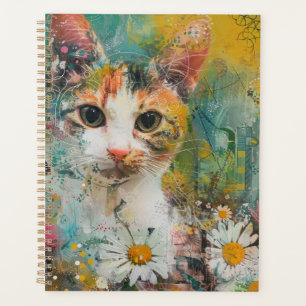 Boho Watercolor Cats - Earthy Feline Art (3) Planer