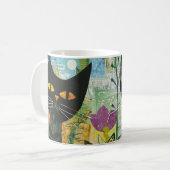Boho Watercolor Cats - Earthy Feline Art (4) Kaffeetasse (Vorderseite Links)