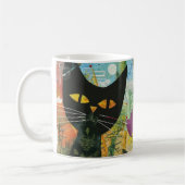 Boho Watercolor Cats - Earthy Feline Art (4) Kaffeetasse (Links)