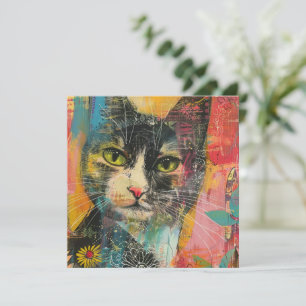 Boho Watercolor Cats - Earthy Feline Art (6)
