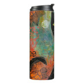 Boho Watercolor Cats - Earthy Feline Art (7) Thermosbecher (Nach links gedreht)