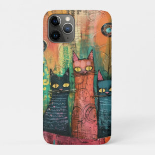 Boho Watercolor Cats - Earthy Feline Art Case-Mate iPhone Hülle