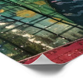 Boho Watercolor Cats - Earthy Feline Art Poster (Ecke)