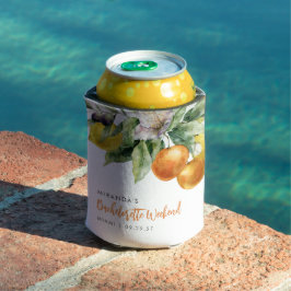 Boho Watercolor Citrus Lemon Orange Bachelorette Dosenkühler