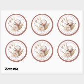 Boho Watercolor Clothing Boutique - Wildflowers Runder Aufkleber (Blatt)