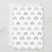 Boho Watercolor Cloud Gender Neutrale Einladung (Rückseite)