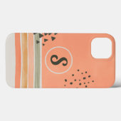 Boho Watercolor Custom Initial iPhone Case (Rückseite (Horizontal))