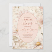 Boho Watercolor Daisy Brautparty Einladung (Vorderseite)