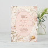 Boho Watercolor Daisy Brautparty Einladung (Stehend Vorderseite)