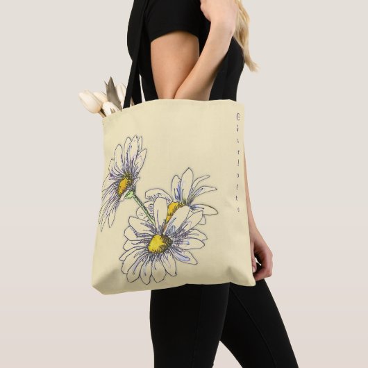 Boho Watercolor Daisy Floral Cream Christmas Gift Tasche (Von Nahem)